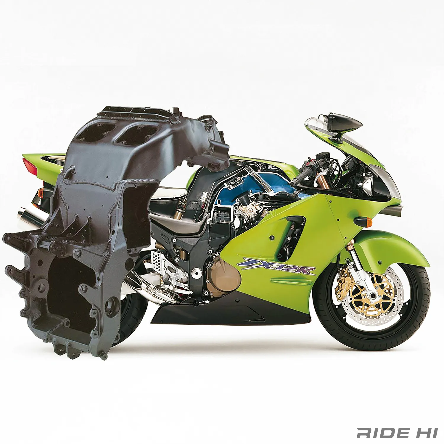 ZX-12Rはエンジン幅しかない異次元モノコックフレームで最速への執念を