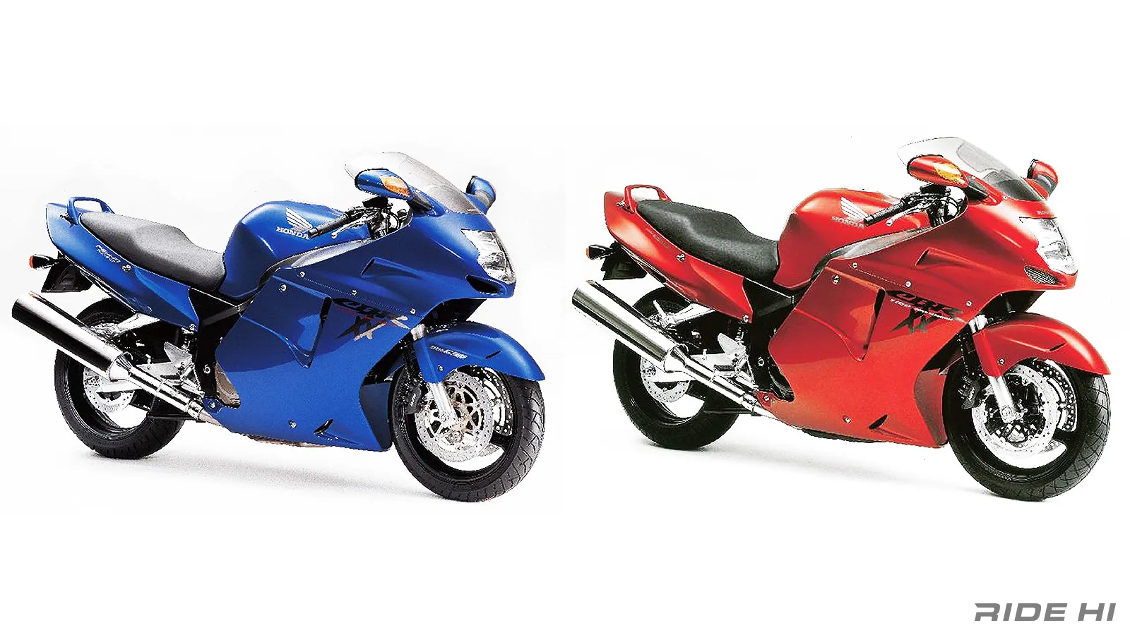 CBR1100XXスーパーブラックバード。縦二眼をスラント化でフラッシュ