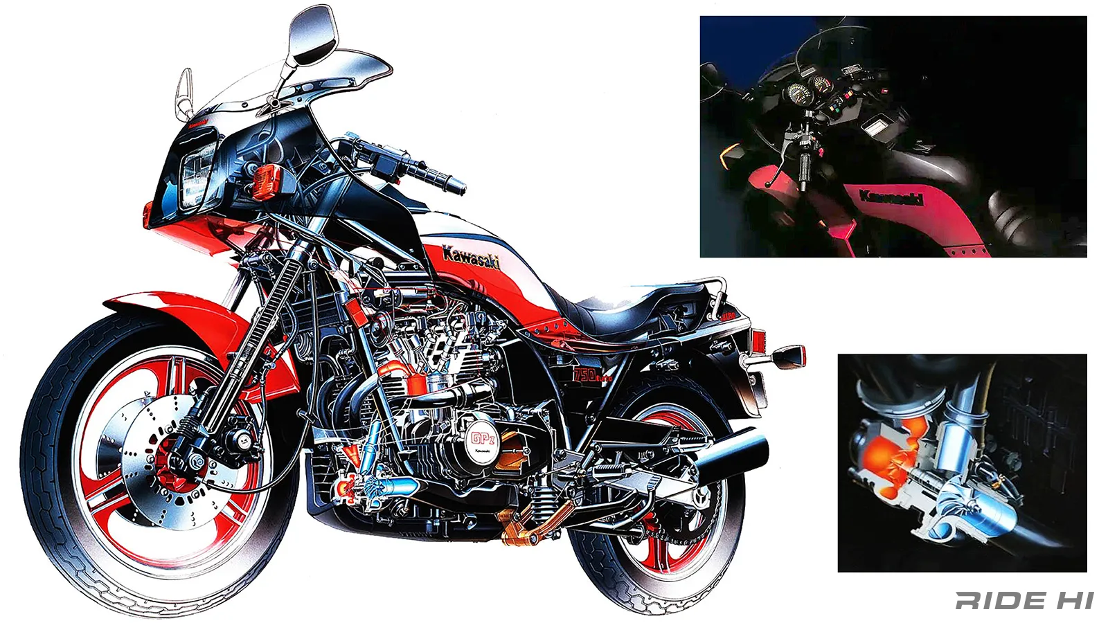 カワサキ空冷2バルブDOHCのZエンジン最後となったGPz750！【この