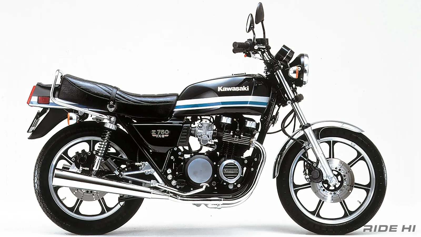 KAWASAKI Z750FX2型3型バラバラエンジン カワサキは750にザッパーエンジンで丸みを帯びた新FXを投入、その不