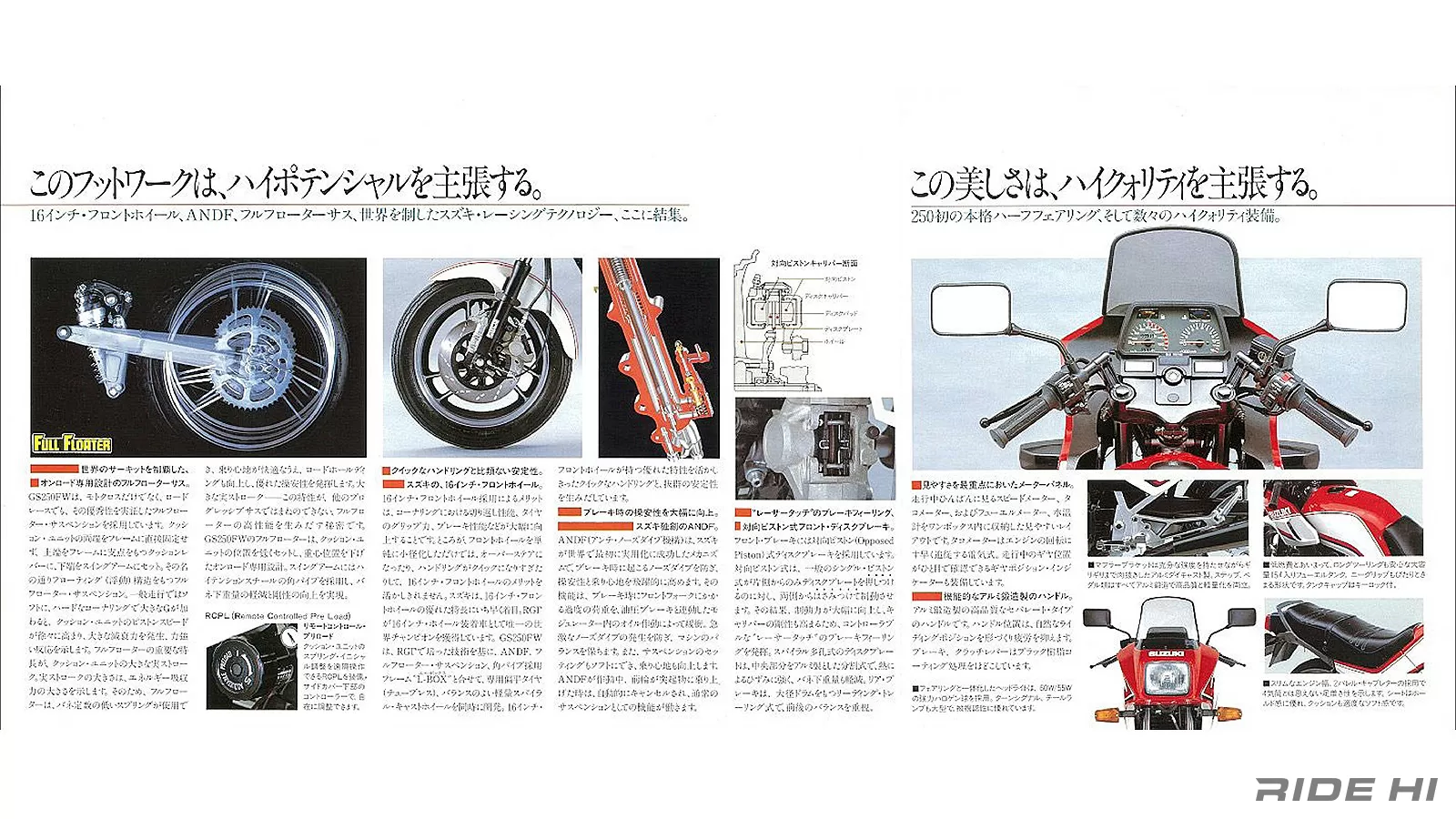 量産初の250cc水冷DOHC4気筒のGS250はハーフカウルとネイキッド