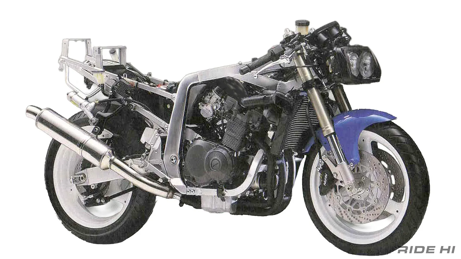 GSX-400R（GK76A）は渾身の最終エンジンとスリムなダブルクレードルで