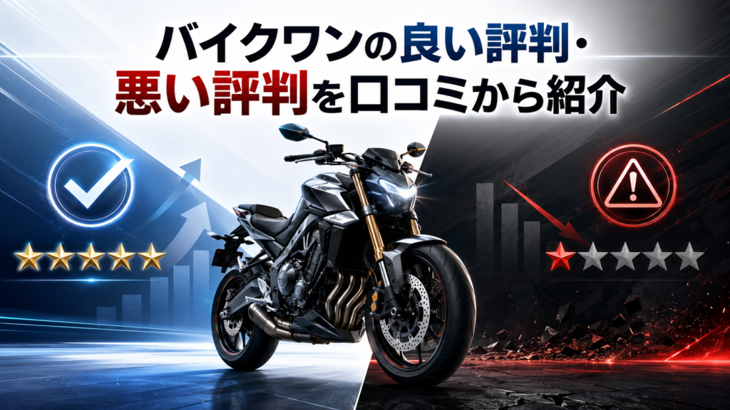 バイクワンの良い評判・悪い評判を口コミから紹介