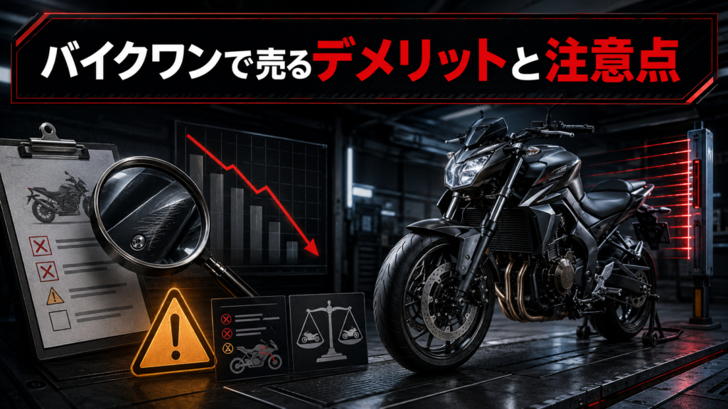 バイクワンで売るデメリットと注意点