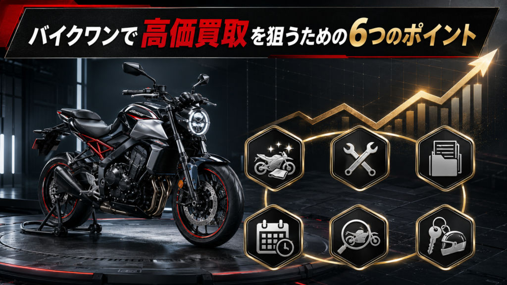 バイクワンで高価買取を狙うための6つのポイント