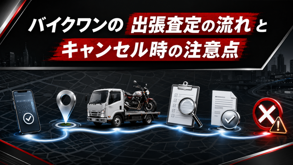 バイクワンの出張査定の流れとキャンセル時の注意点
