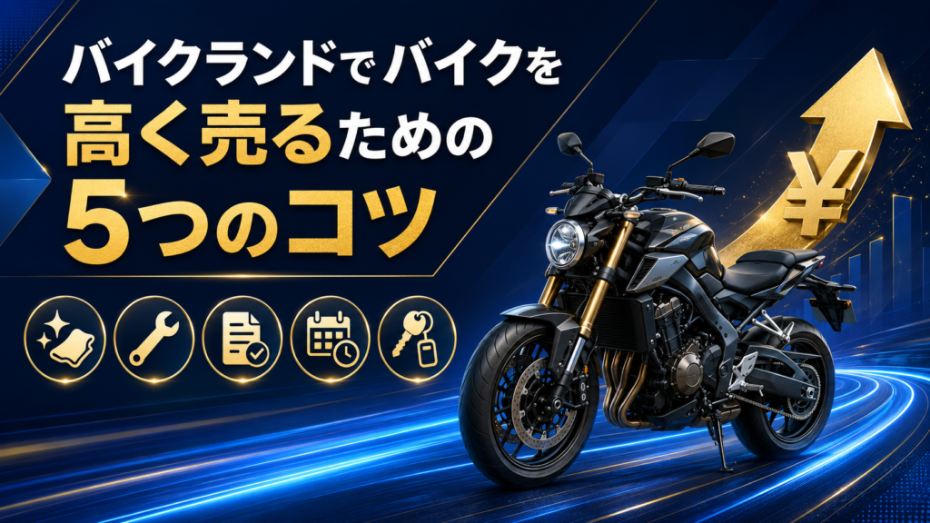バイクランドでバイクを高く売るための5つのコツ
