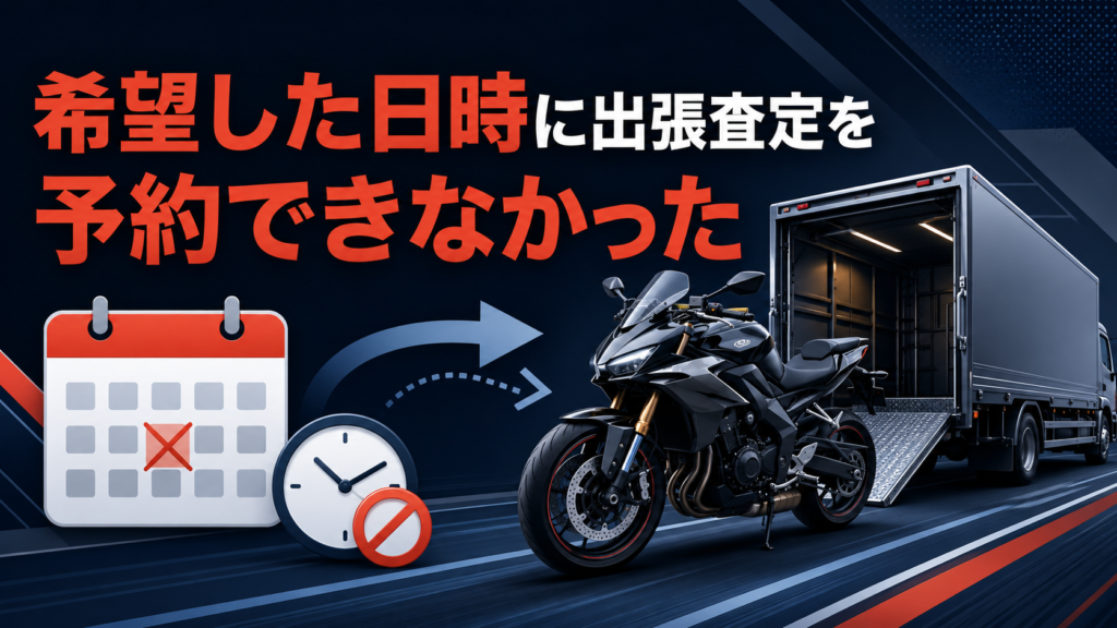 希望した日時に出張査定を予約できなかった