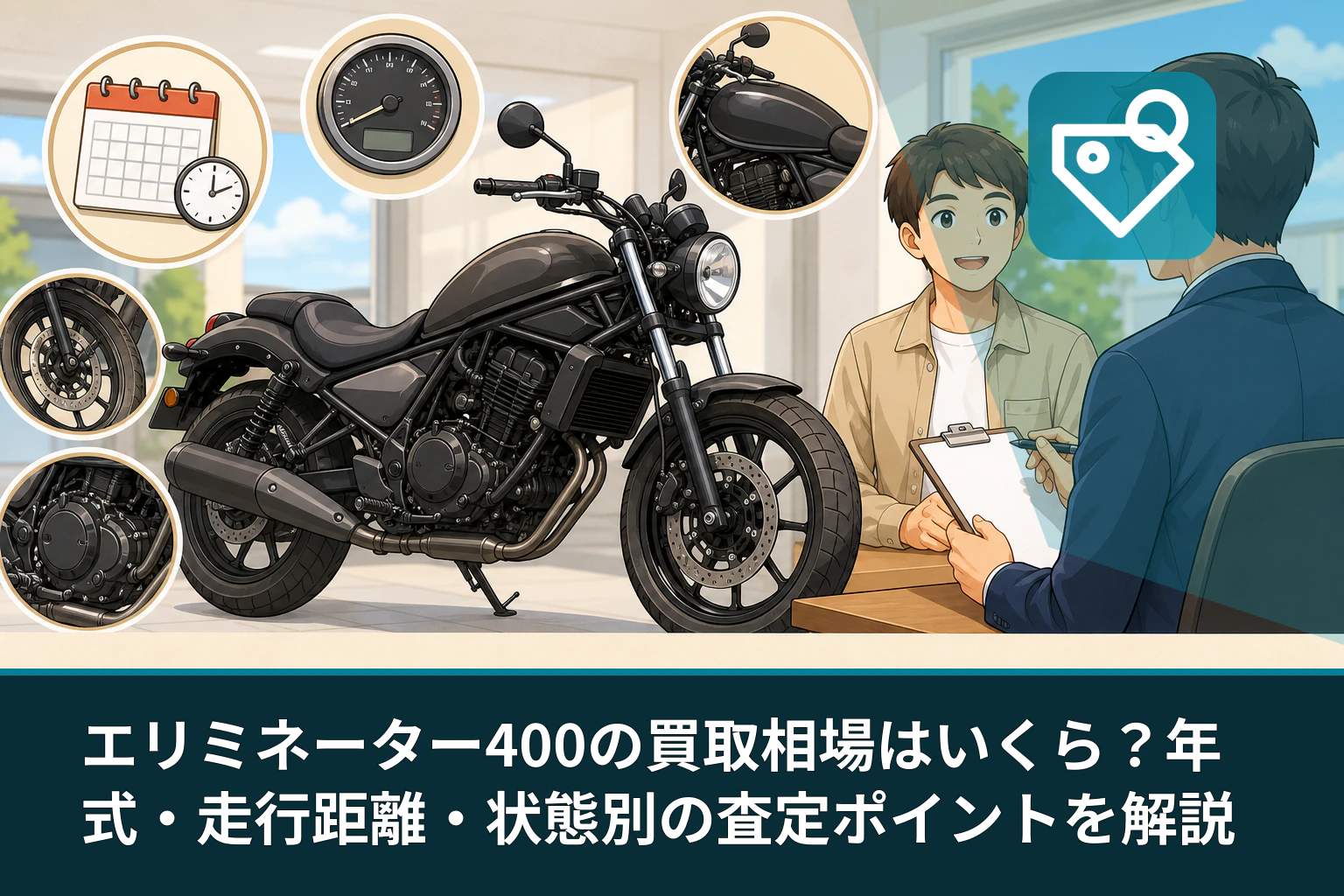 エリミネーター400の買取相場はいくら？年式・走行距離・状態別の査定
