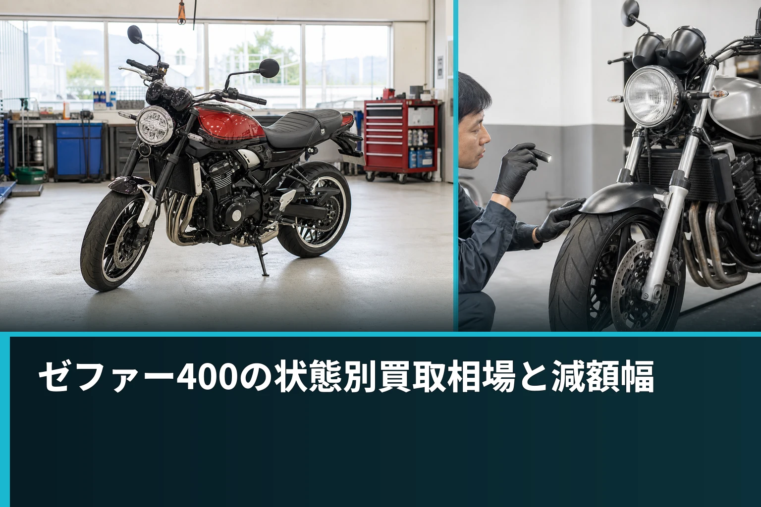 ゼファー400の状態別買取相場と減額幅