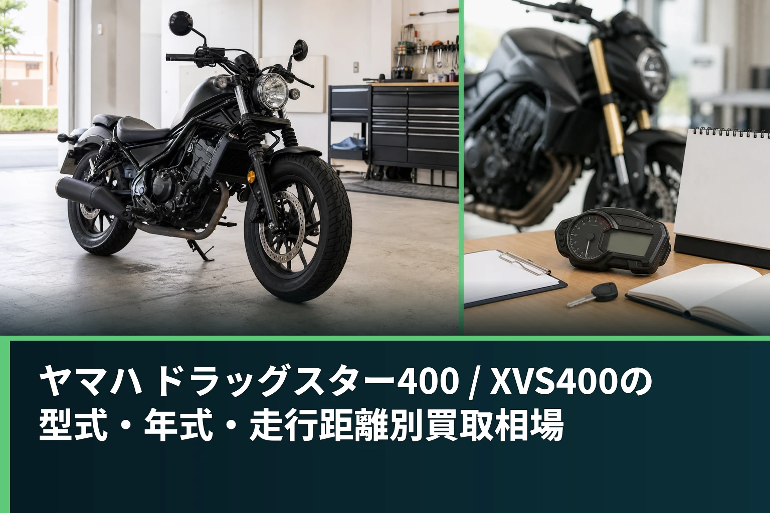 ヤマハ ドラッグスター400 / XVS400の型式・年式・走行距離別買取相場