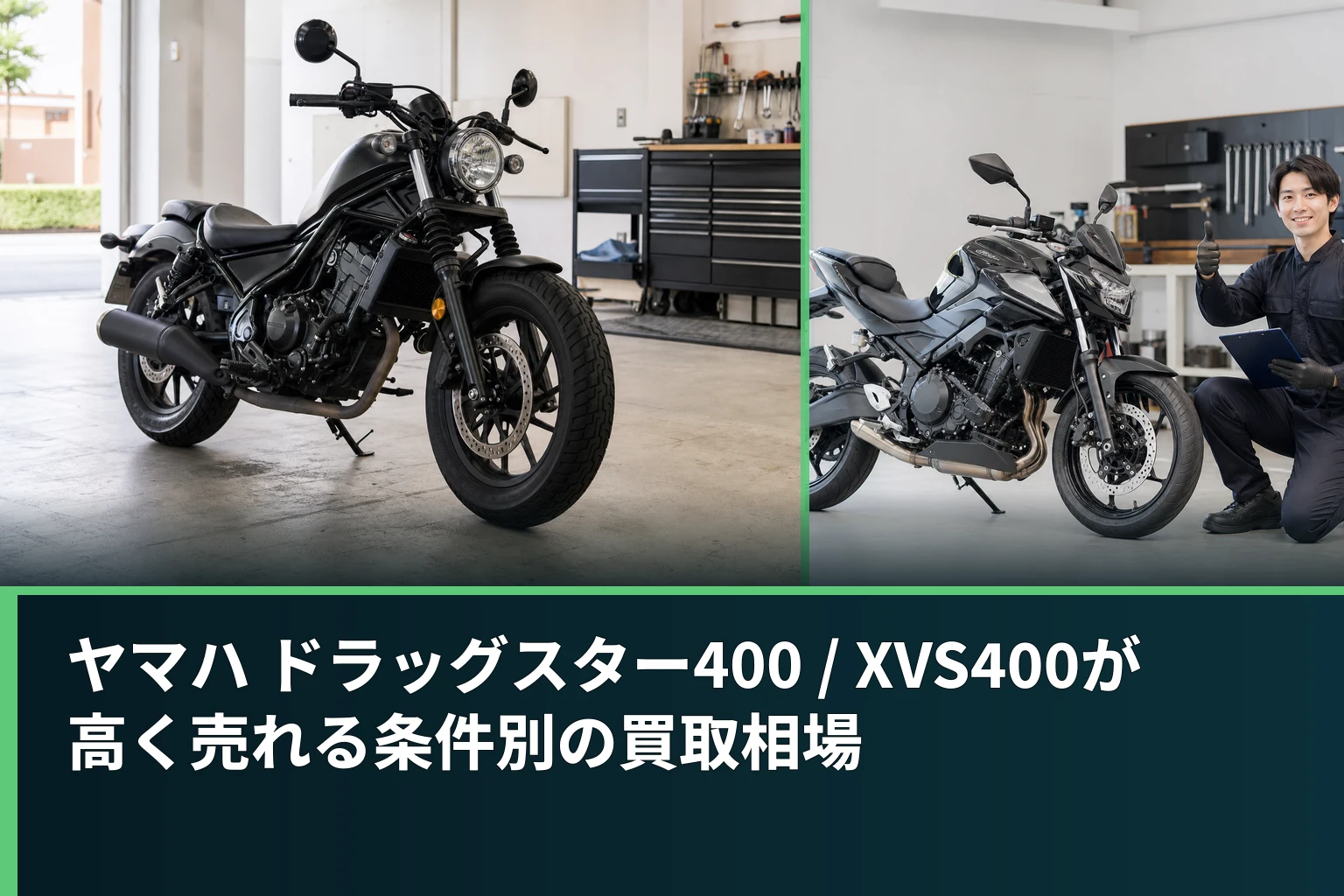 ヤマハ ドラッグスター400 / XVS400が高く売れる条件別の買取相場