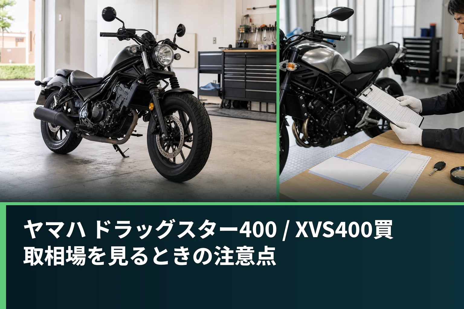 ヤマハ ドラッグスター400 / XVS400買取相場を見るときの注意点