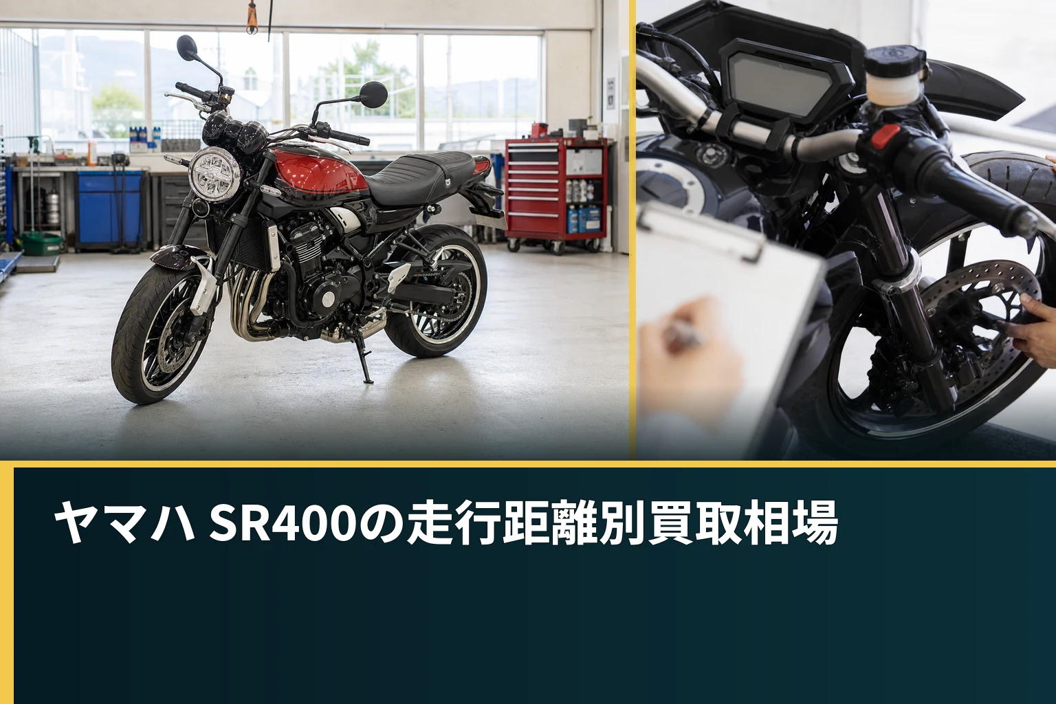 ヤマハ SR400の走行距離別買取相場