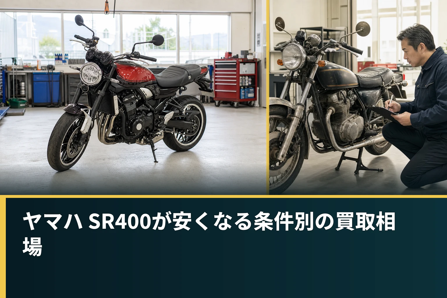 ヤマハ SR400が安くなる条件別の買取相場