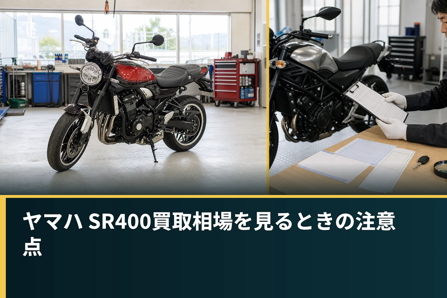 ヤマハ SR400買取相場を見るときの注意点