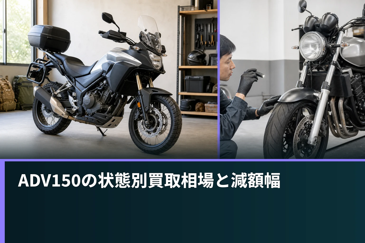 ADV150の状態別買取相場と減額幅
