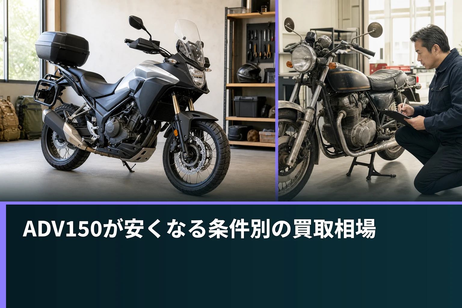 ADV150が安くなる条件別の買取相場