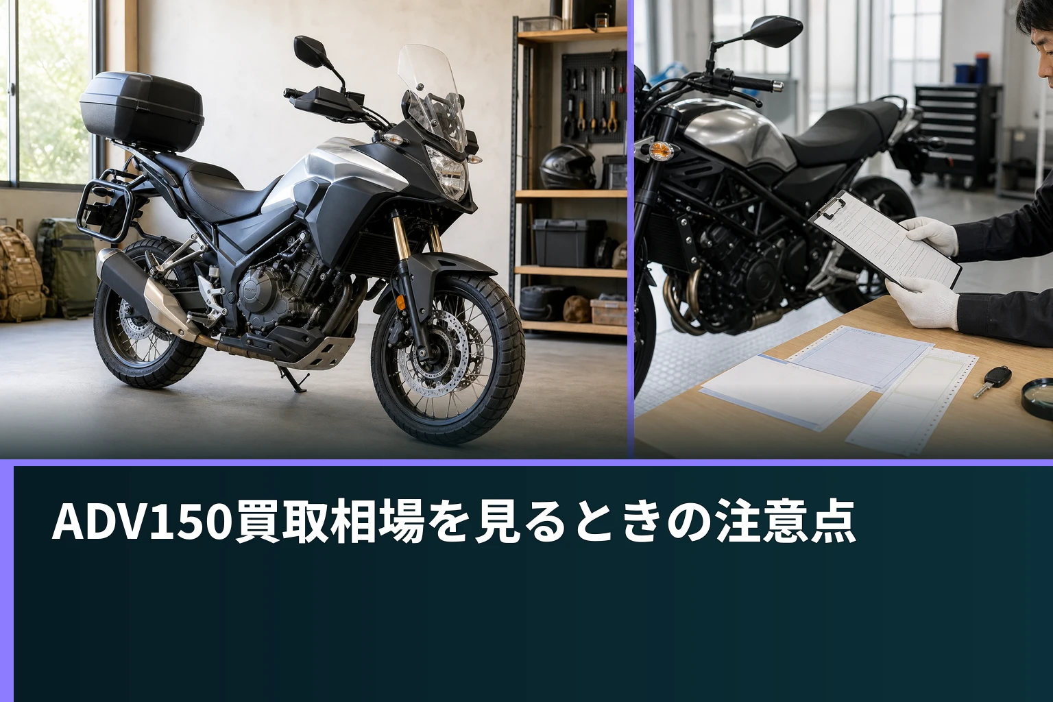 ADV150買取相場を見るときの注意点