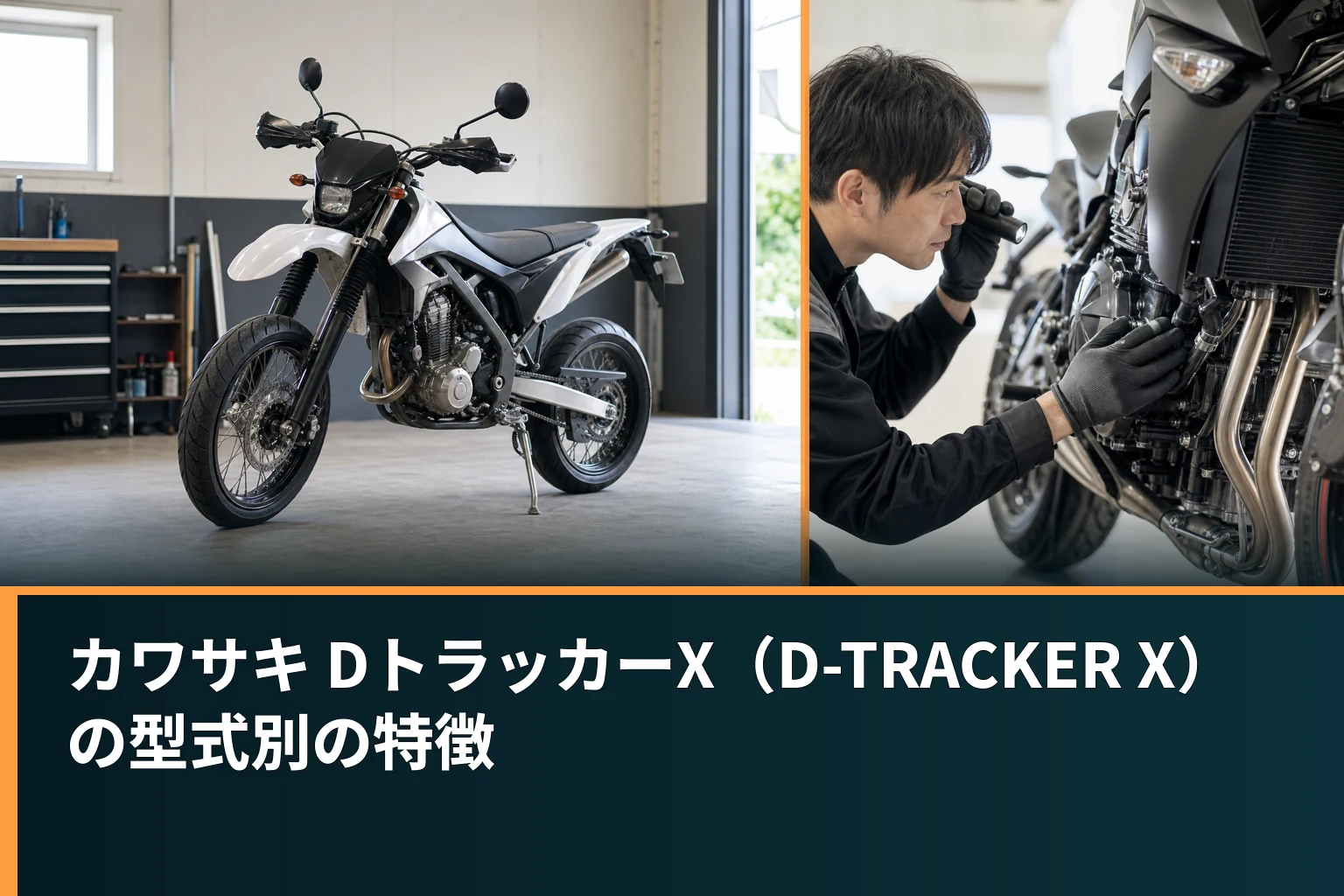 カワサキ DトラッカーX（D-TRACKER X）の型式別の特徴