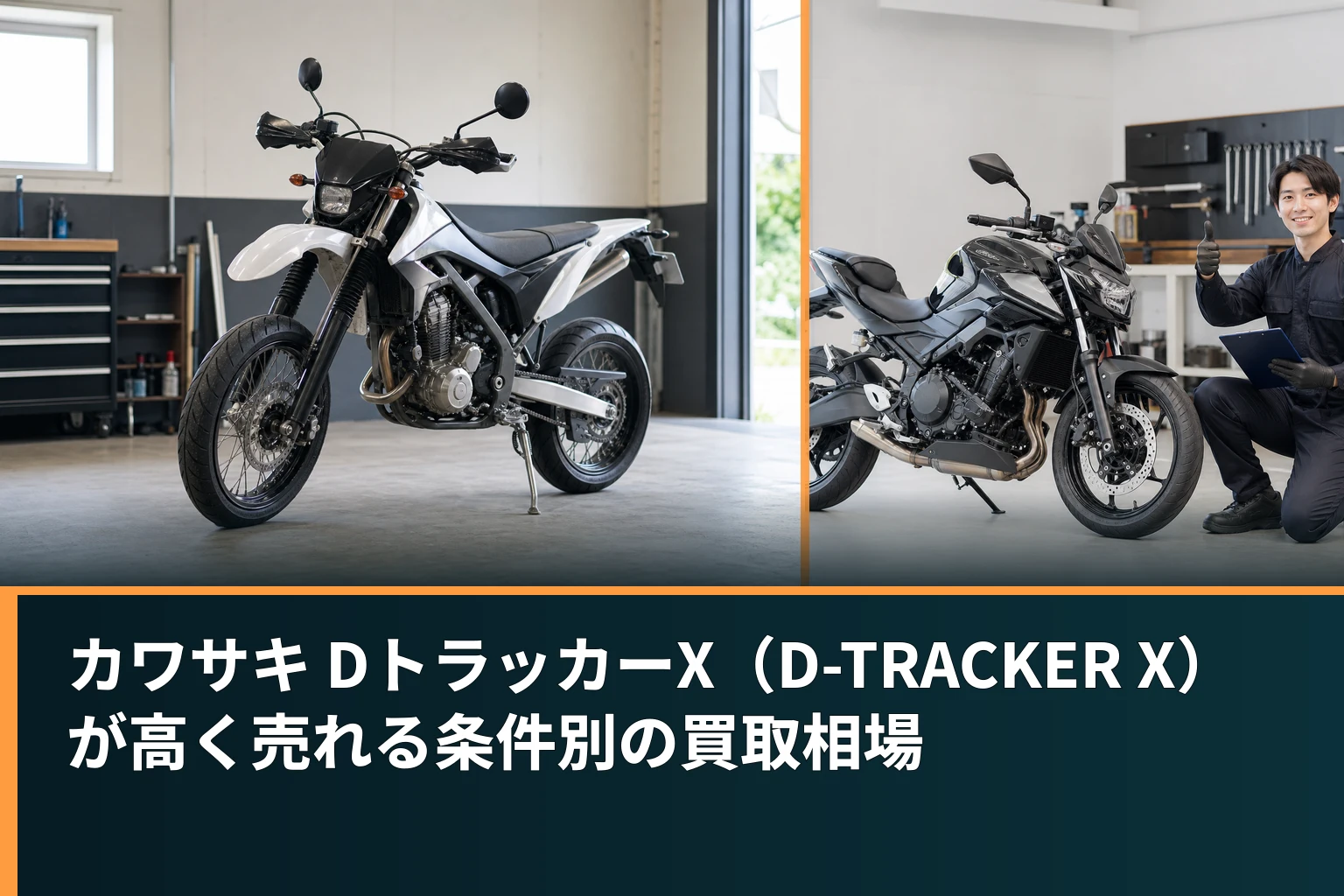 カワサキ DトラッカーX（D-TRACKER X）が高く売れる条件別の買取相場
