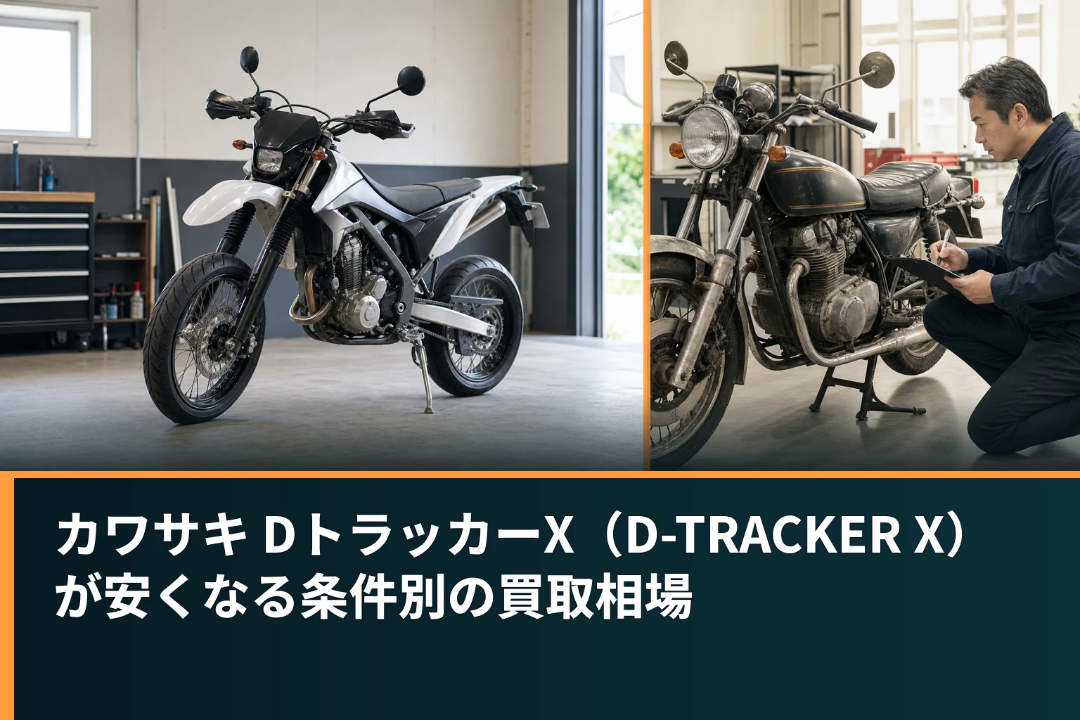 カワサキ DトラッカーX（D-TRACKER X）が安くなる条件別の買取相場