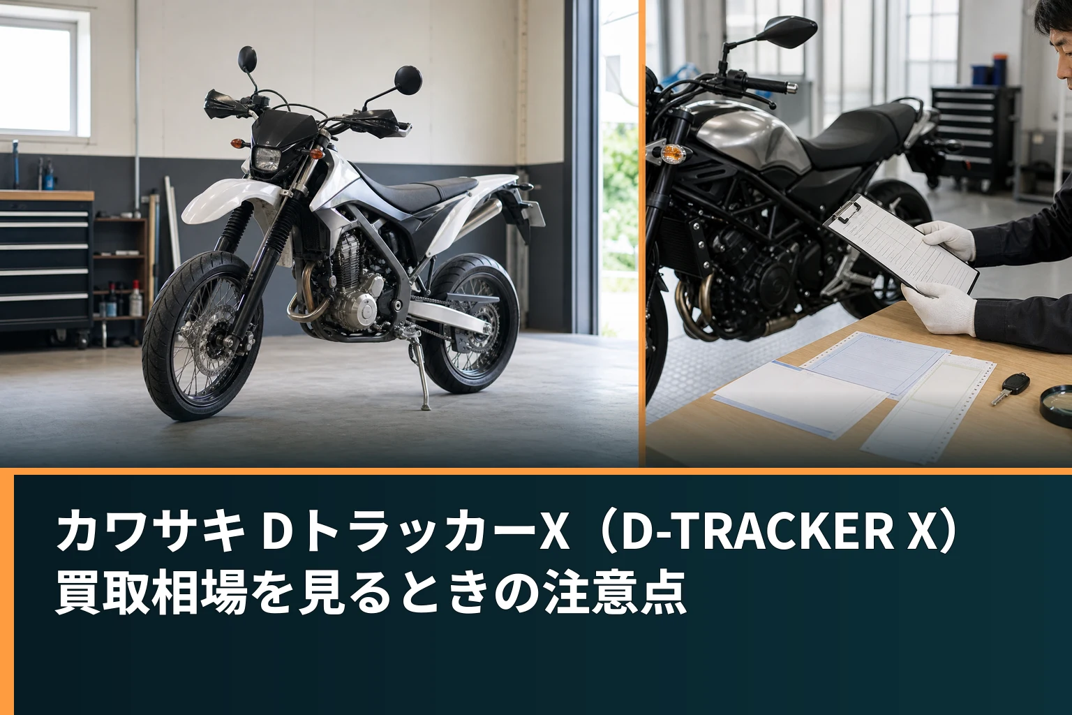 カワサキ DトラッカーX（D-TRACKER X）買取相場を見るときの注意点