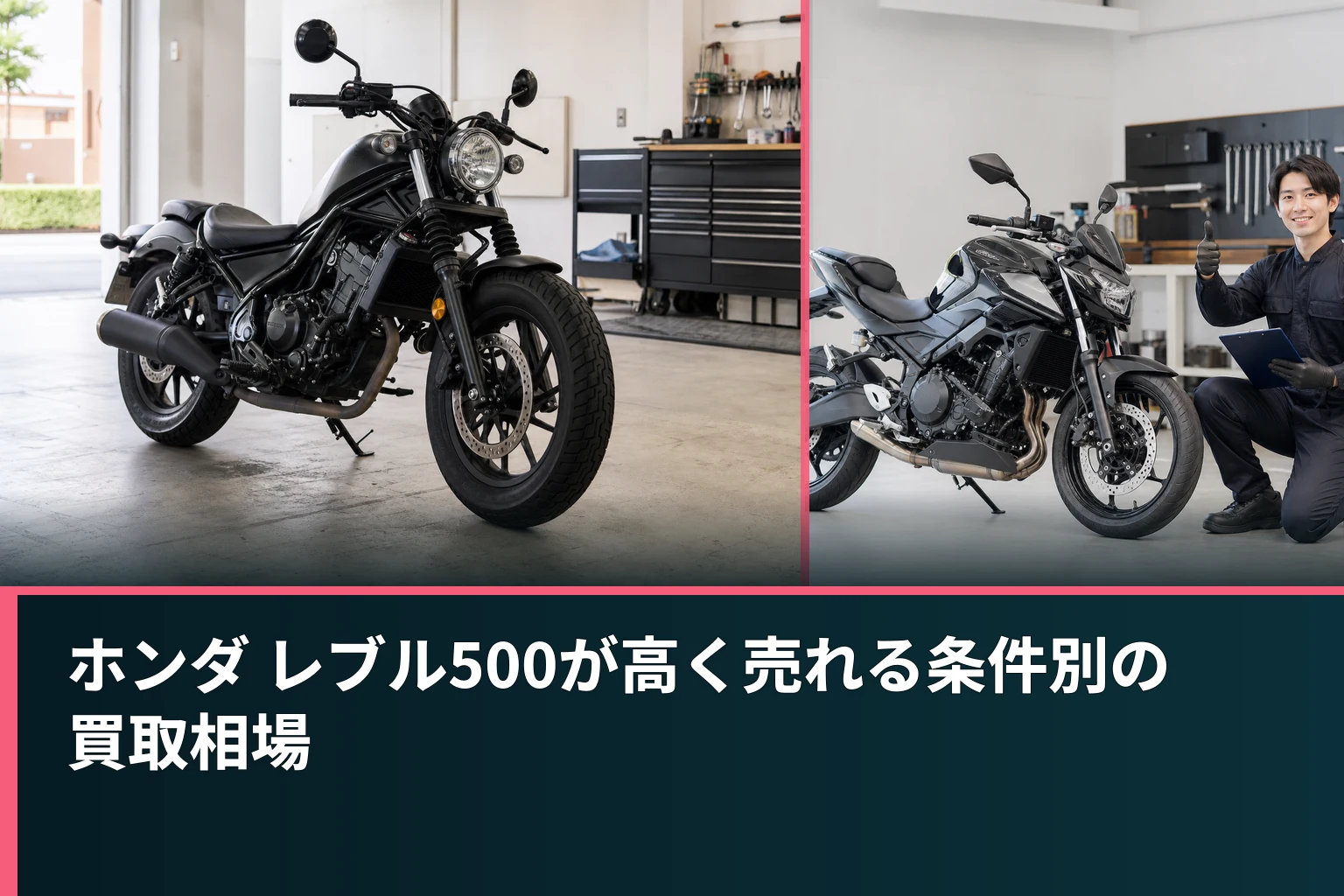 ホンダ レブル500が高く売れる条件別の買取相場