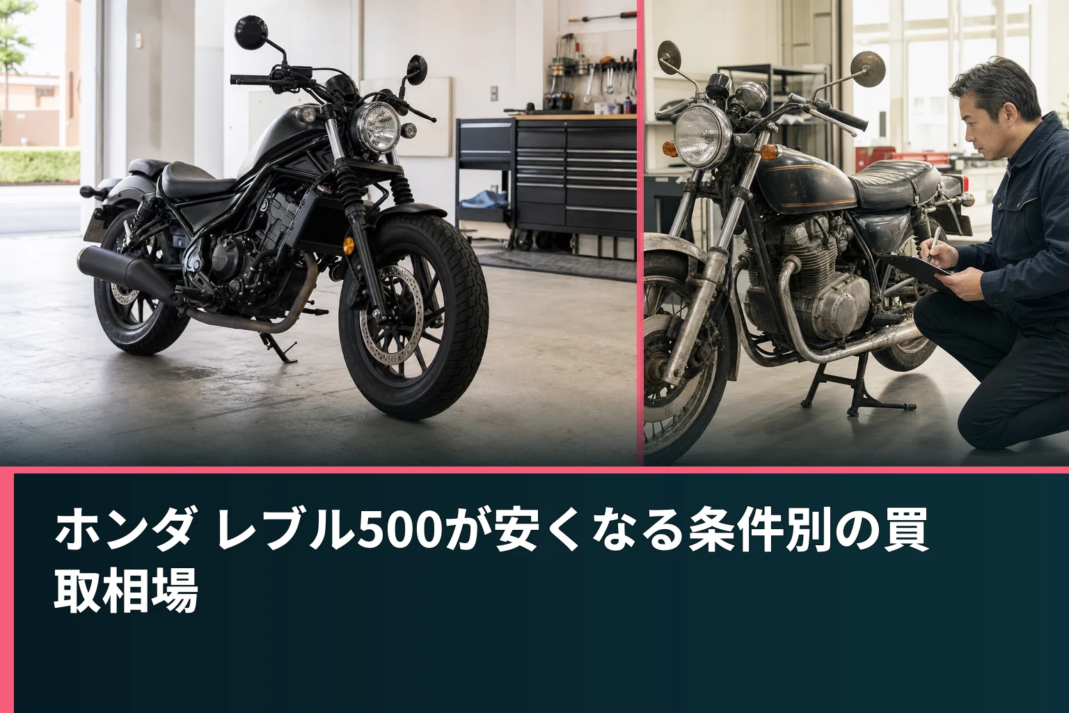 ホンダ レブル500が安くなる条件別の買取相場