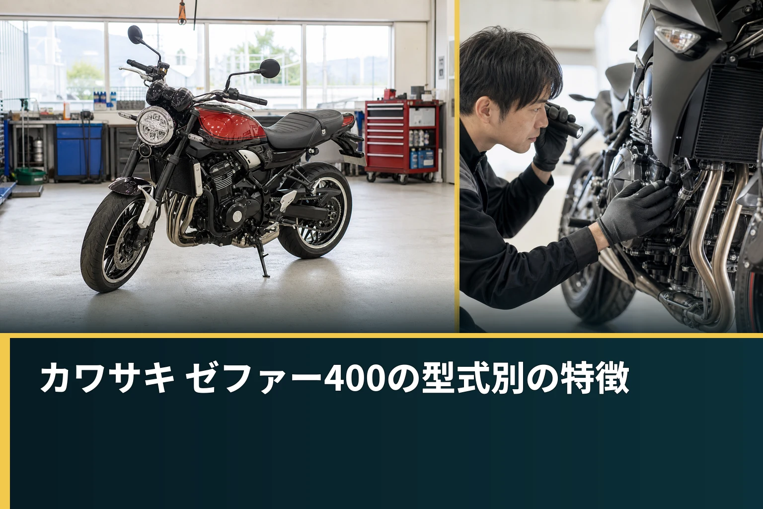 カワサキ ゼファー400の型式別の特徴