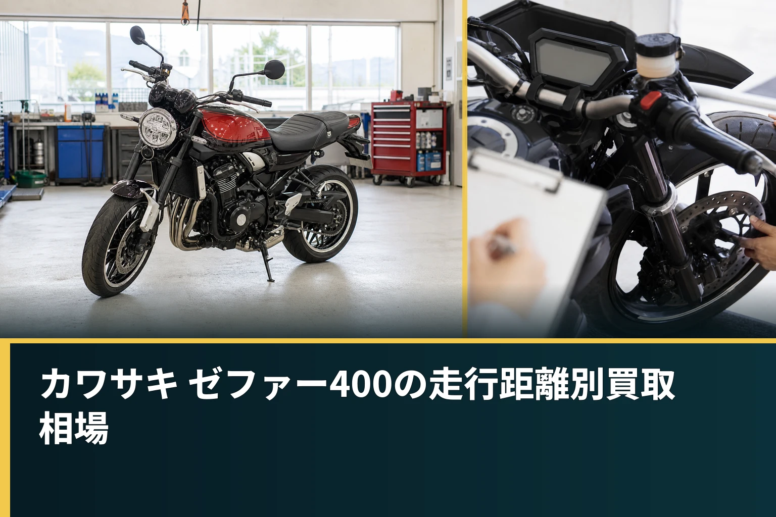カワサキ ゼファー400の走行距離別買取相場