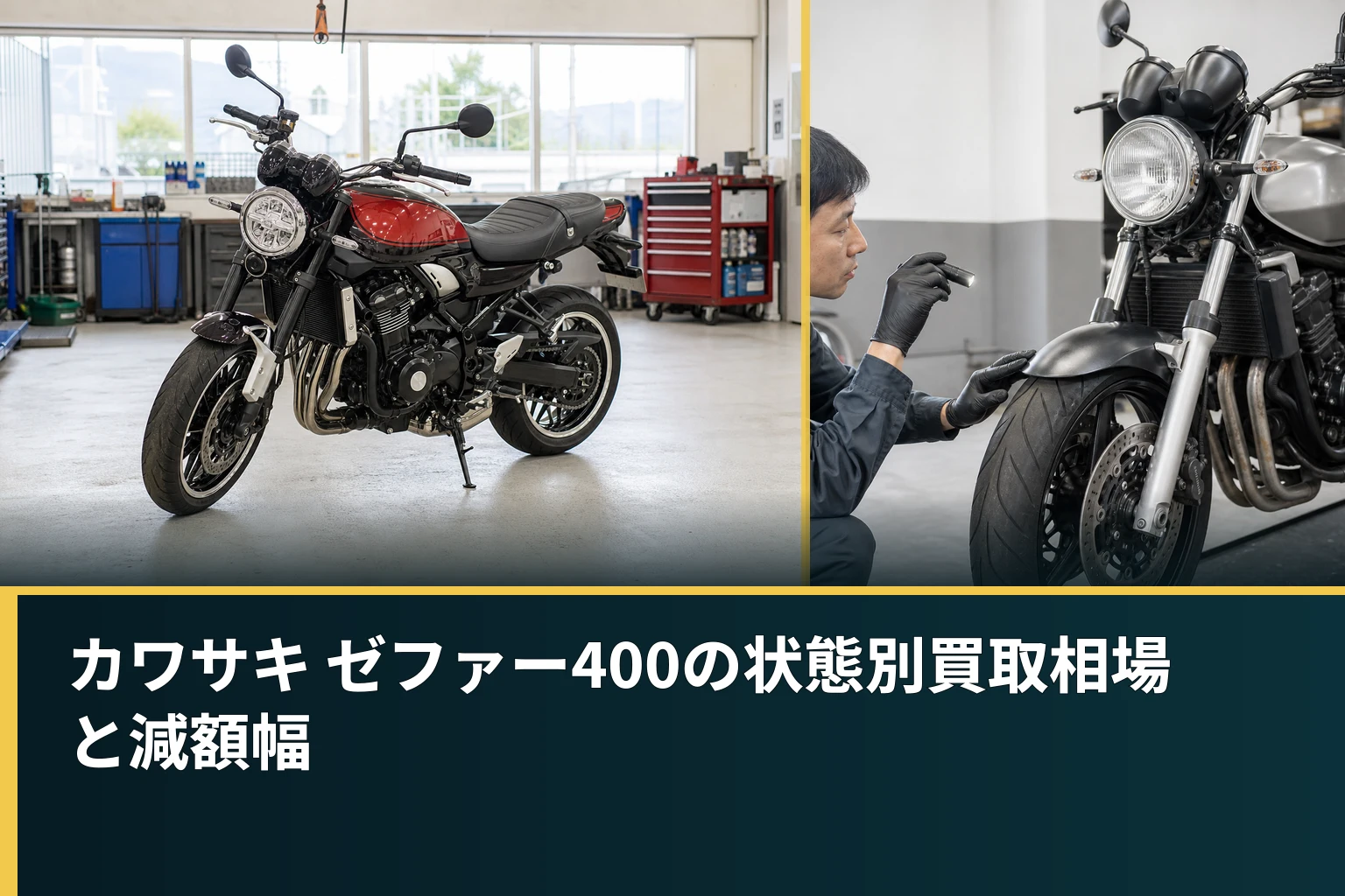 カワサキ ゼファー400の状態別買取相場と減額幅