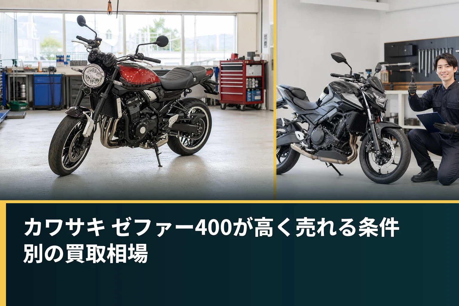 カワサキ ゼファー400が高く売れる条件別の買取相場