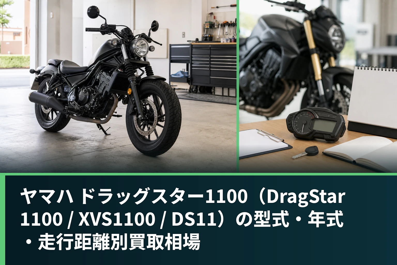 ヤマハ ドラッグスター1100(DragStar 1100 / XVS1100 / DS11)の型式・年式・走行距離別買取相場