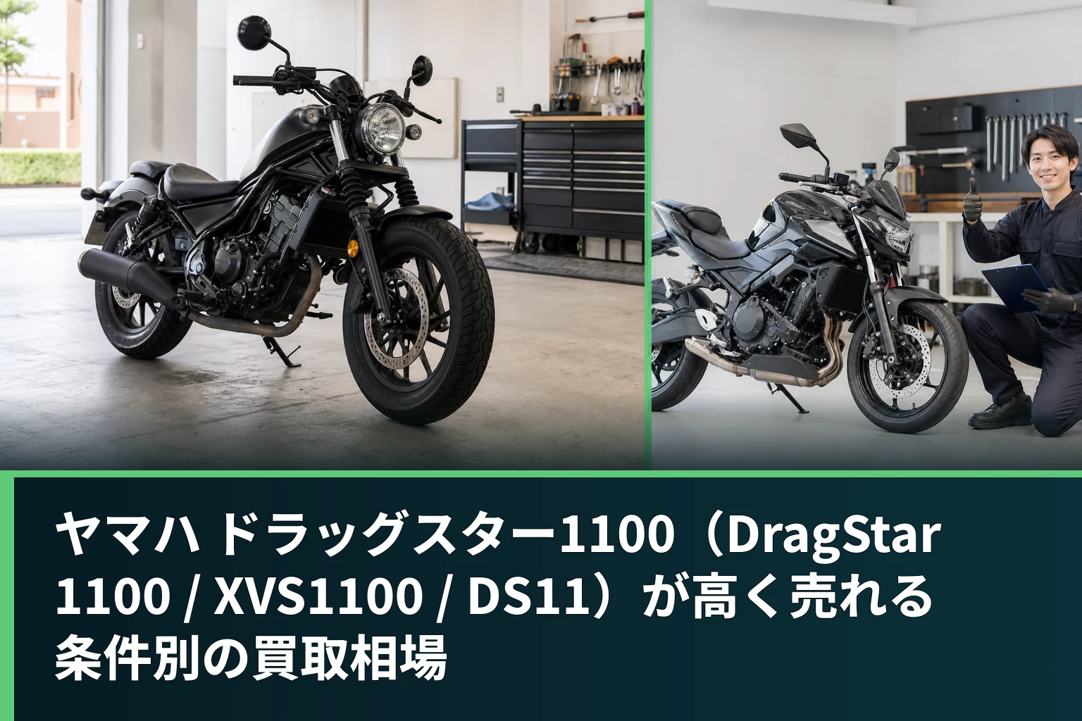 ヤマハ ドラッグスター1100(DragStar 1100 / XVS1100 / DS11)が高く売れる条件別の買取相場
