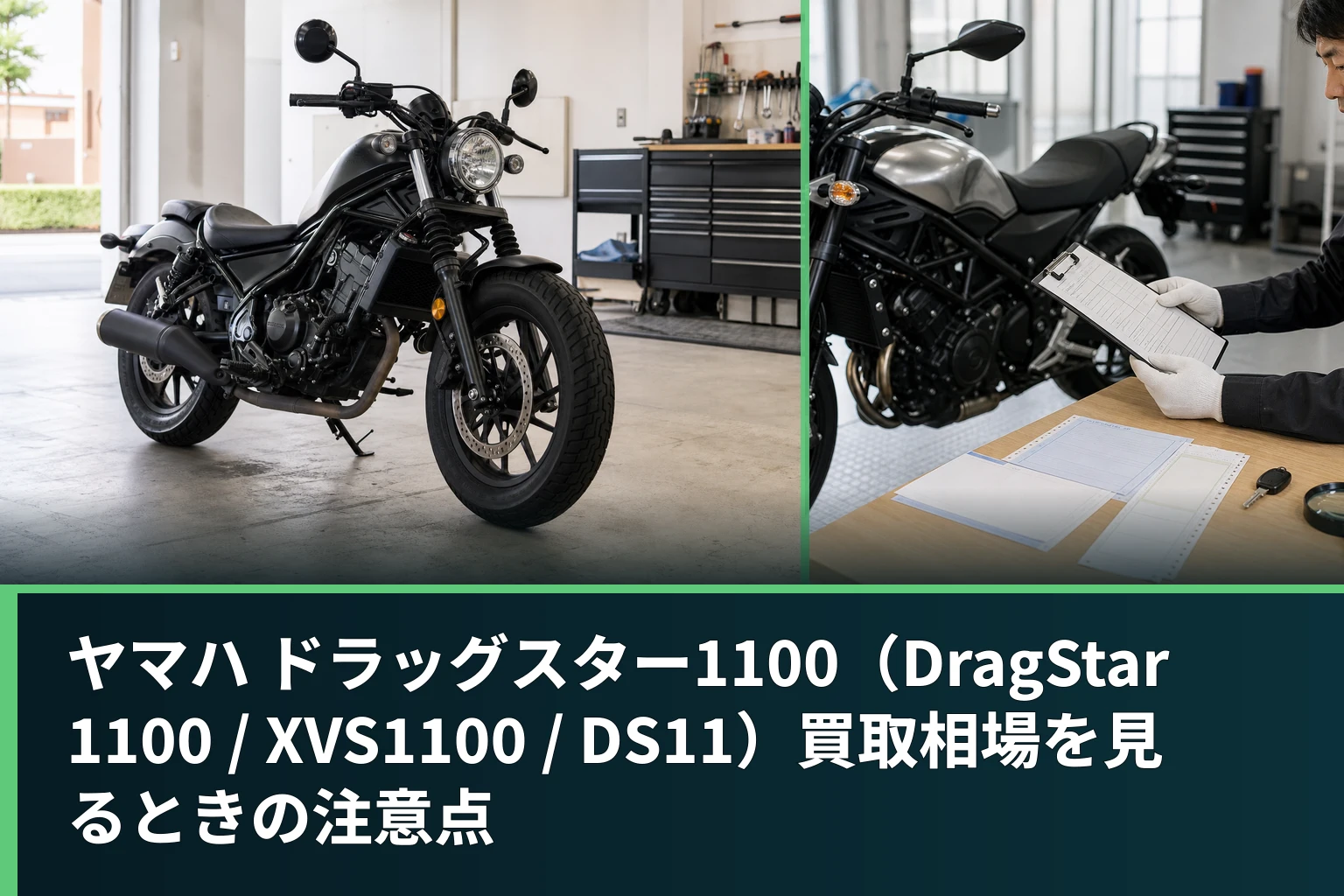 ヤマハ ドラッグスター1100(DragStar 1100 / XVS1100 / DS11)買取相場を見るときの注意点