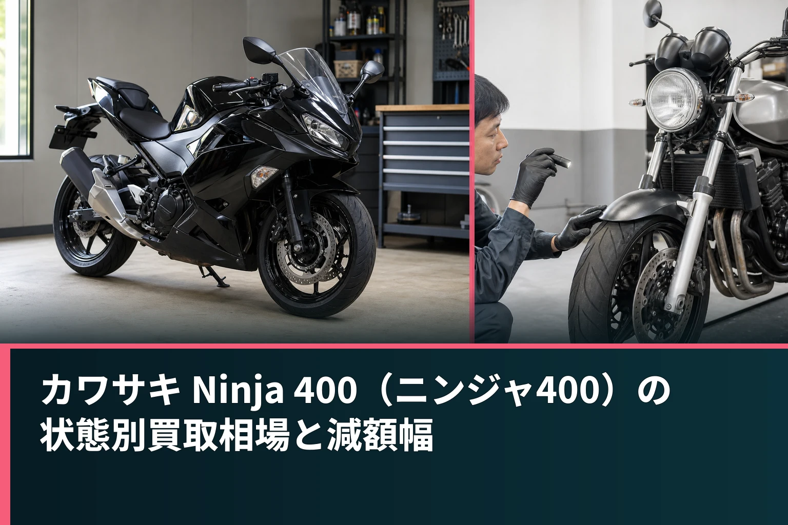 カワサキ Ninja 400（ニンジャ400）の状態別買取相場と減額幅