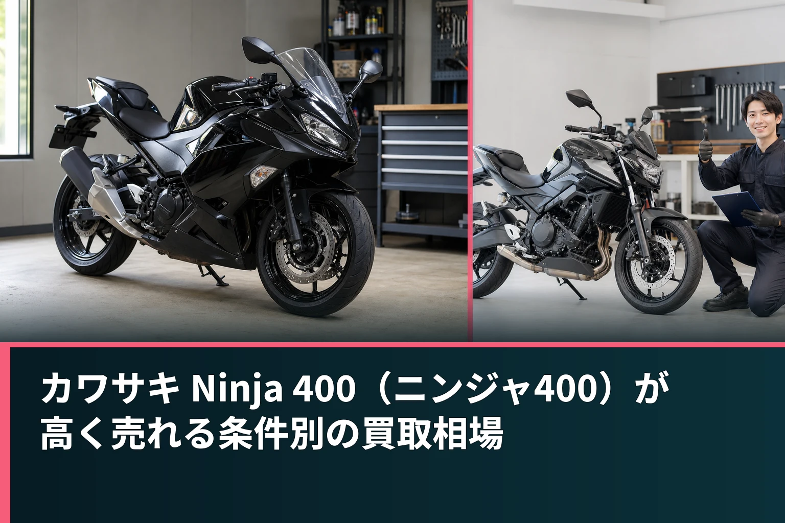 カワサキ Ninja 400（ニンジャ400）が高く売れる条件別の買取相場