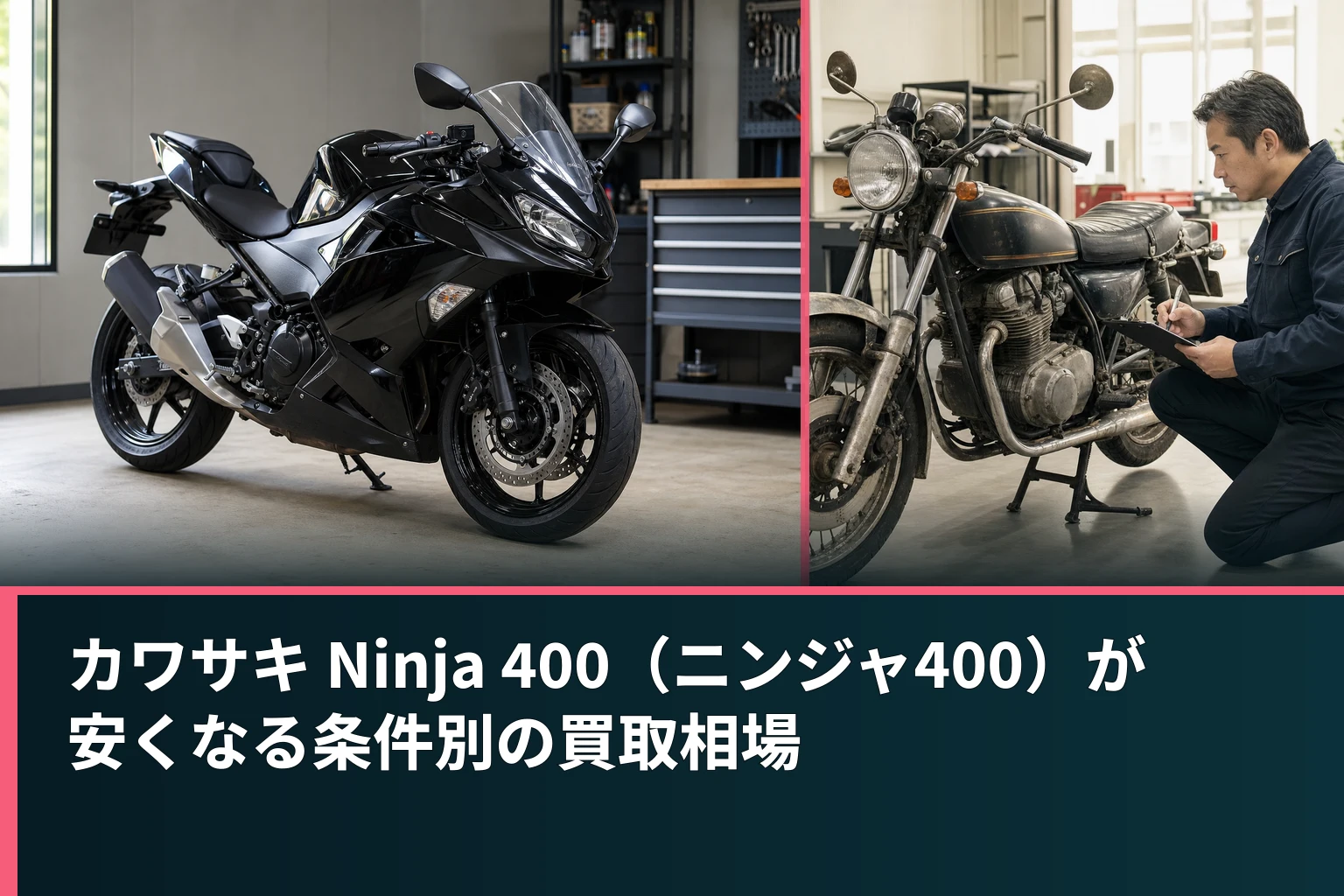カワサキ Ninja 400（ニンジャ400）が安くなる条件別の買取相場