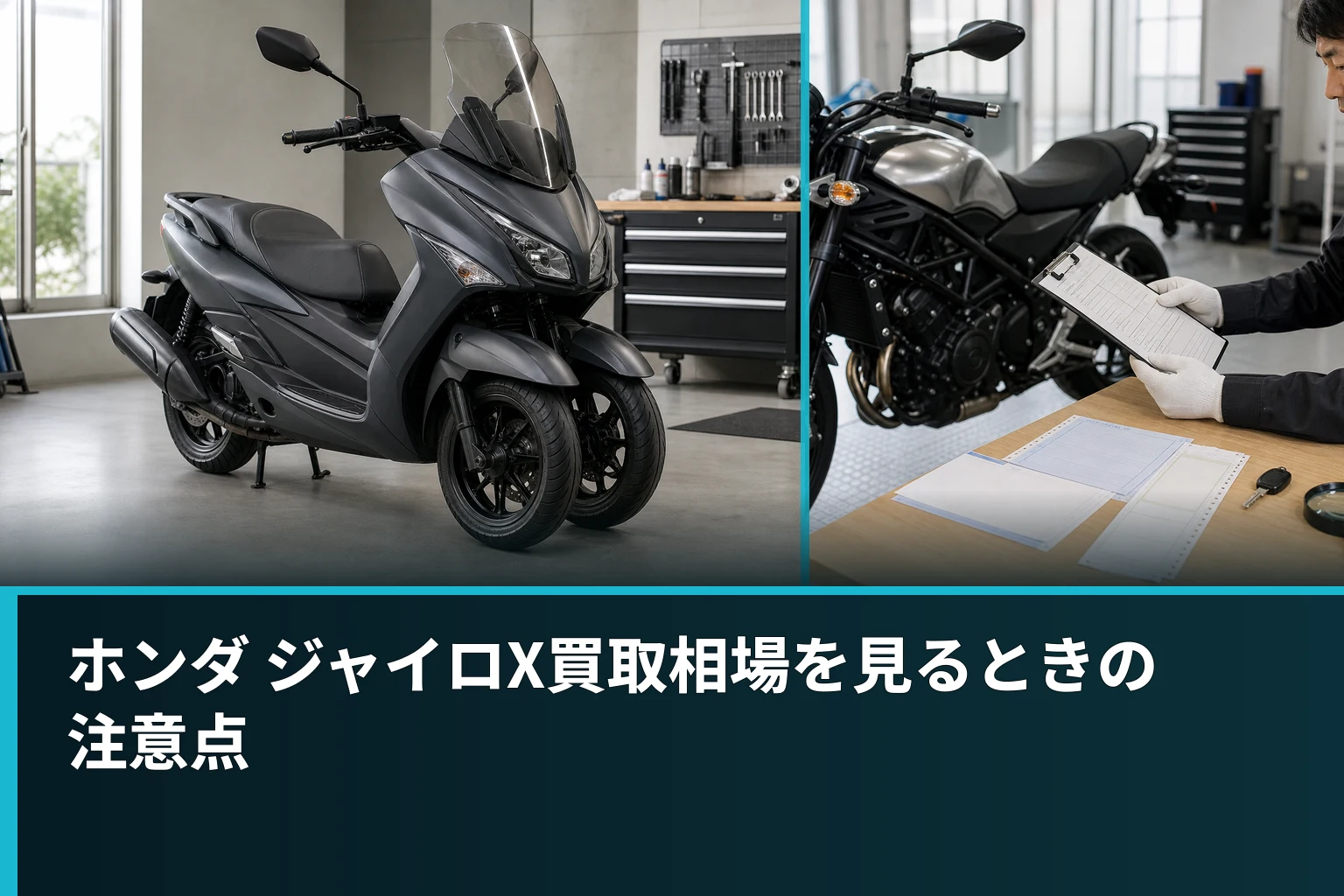 ホンダ ジャイロX買取相場を見るときの注意点
