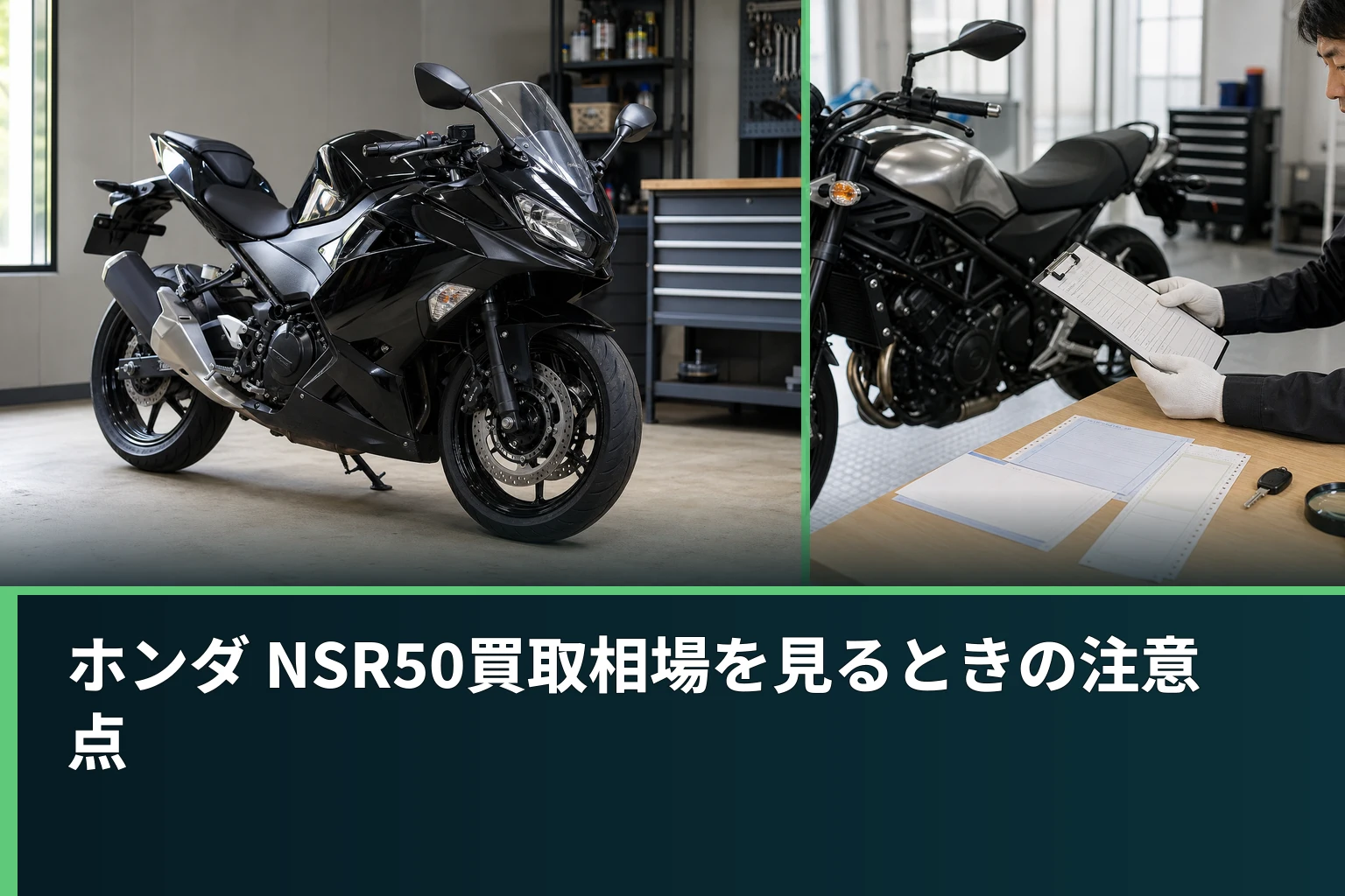 ホンダ NSR50買取相場を見るときの注意点