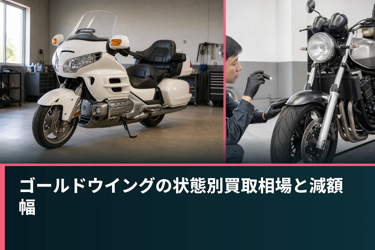 ゴールドウイングの状態別買取相場と減額幅