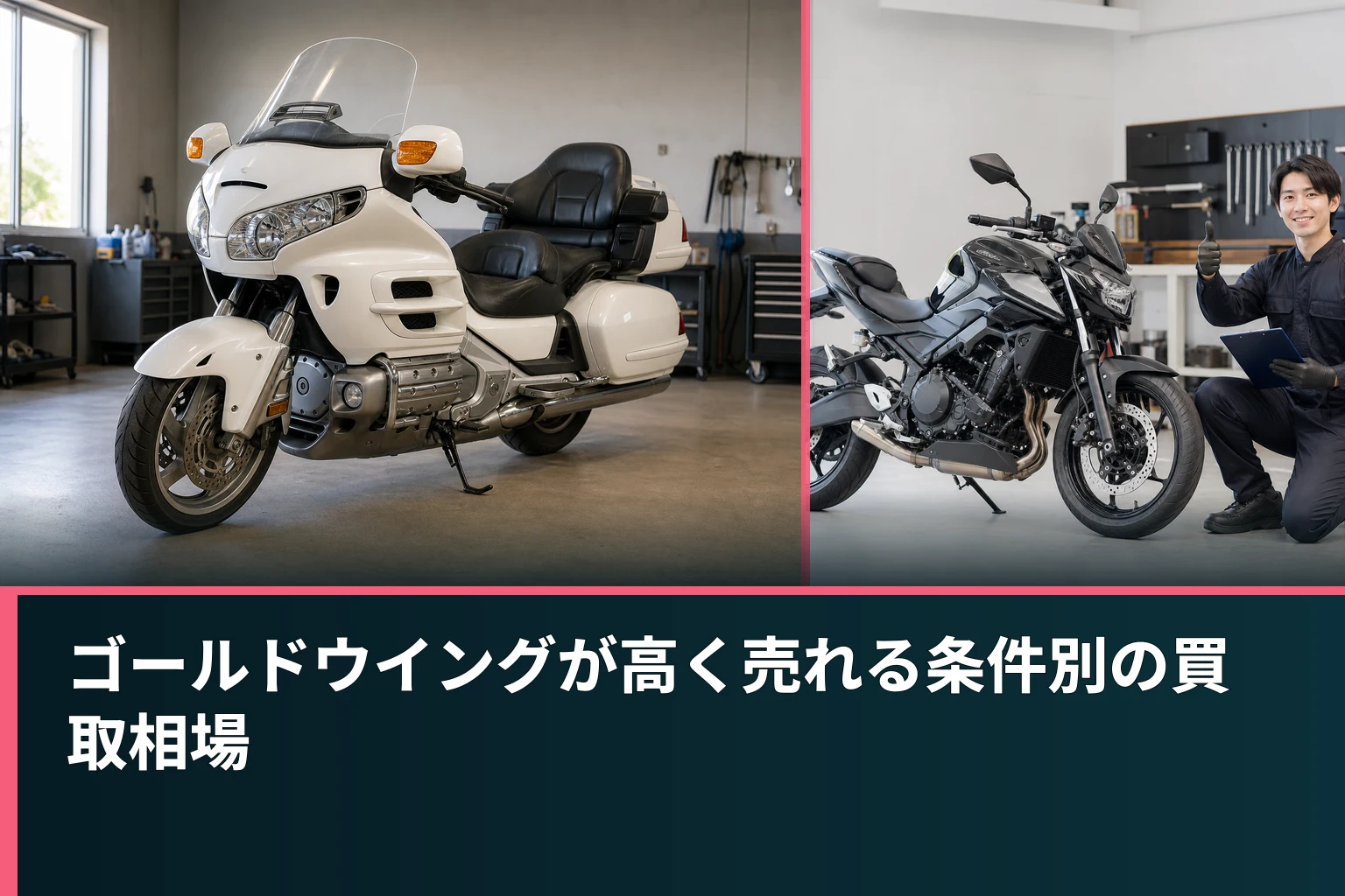 ゴールドウイングが高く売れる条件別の買取相場