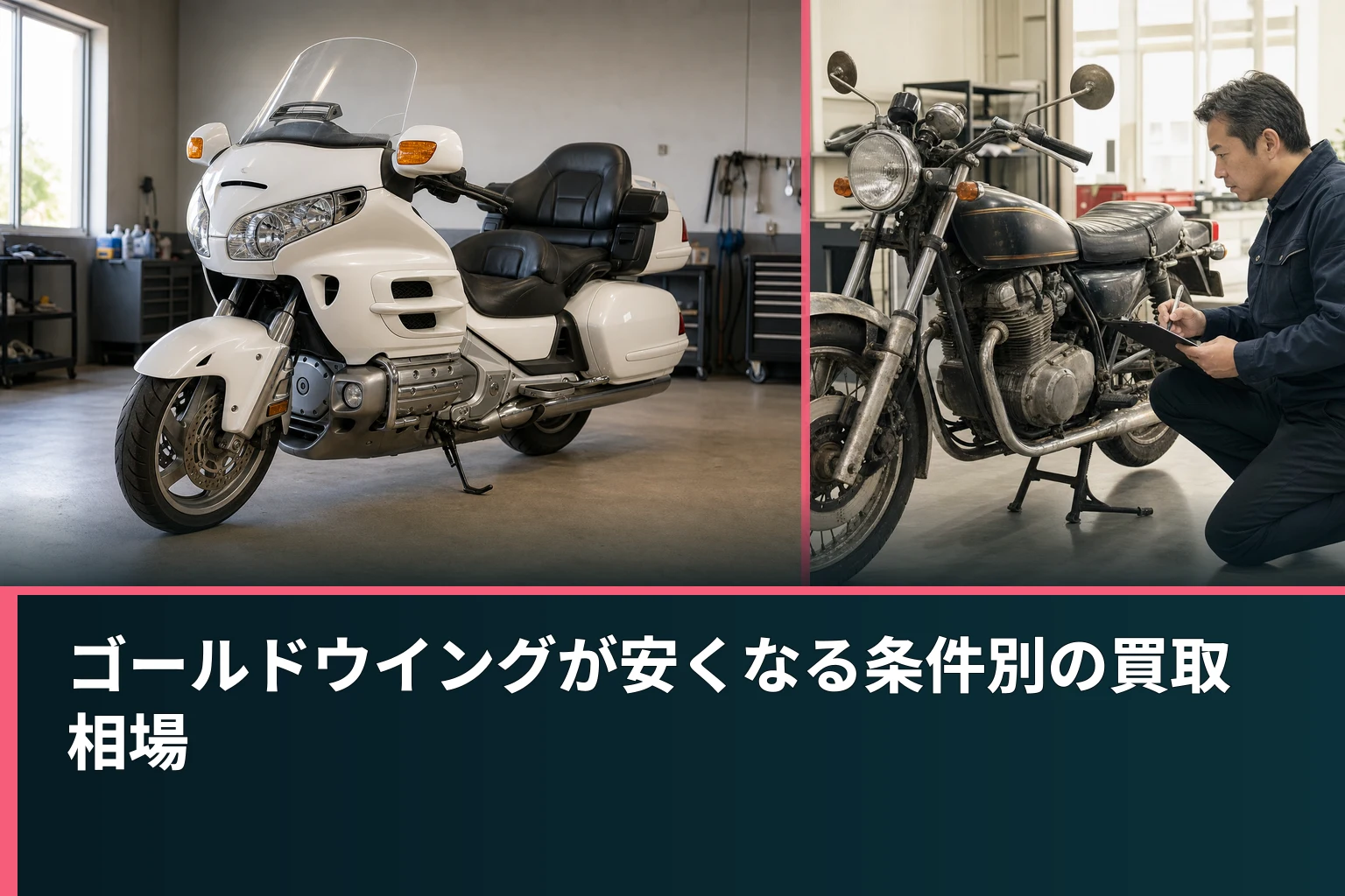 ゴールドウイングが安くなる条件別の買取相場