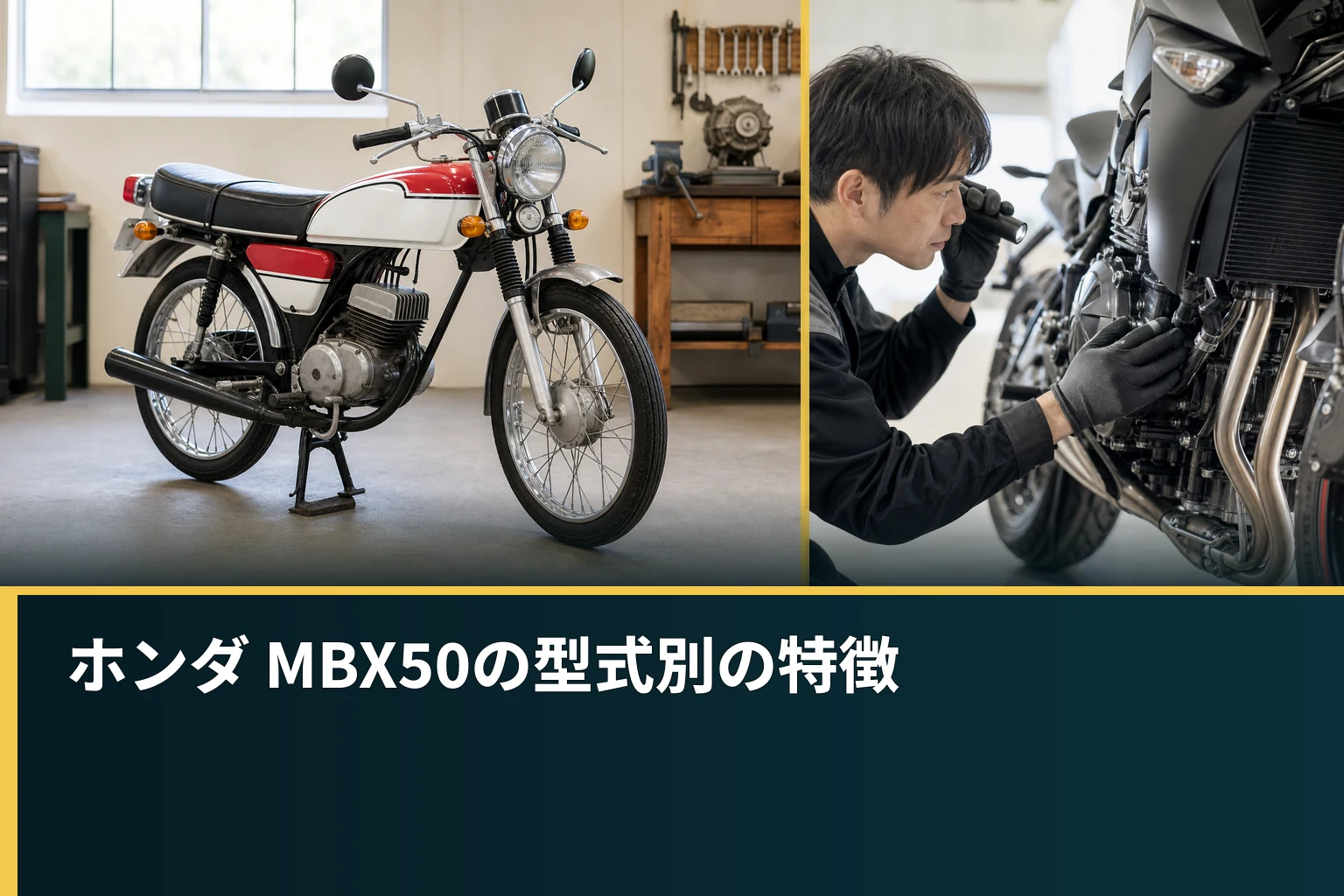 ホンダ MBX50の型式別の特徴