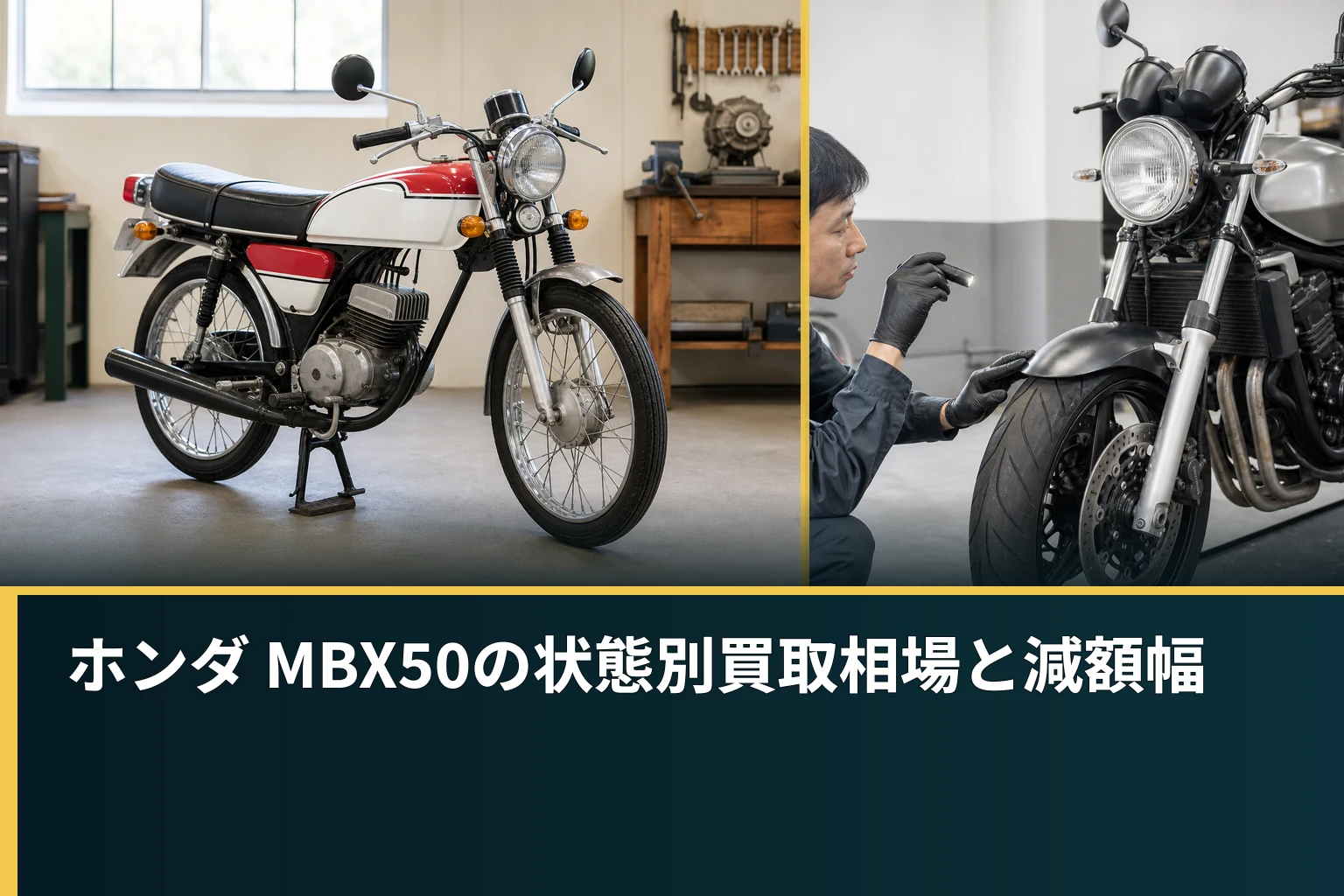 ホンダ MBX50の状態別買取相場と減額幅