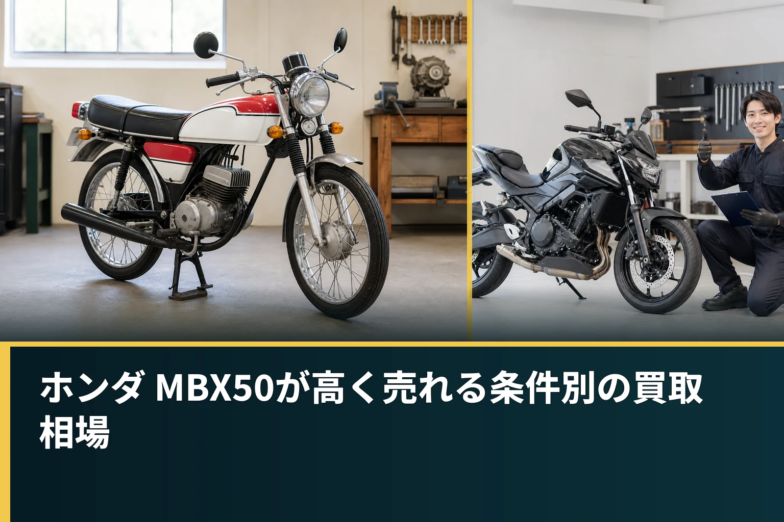 ホンダ MBX50が高く売れる条件別の買取相場