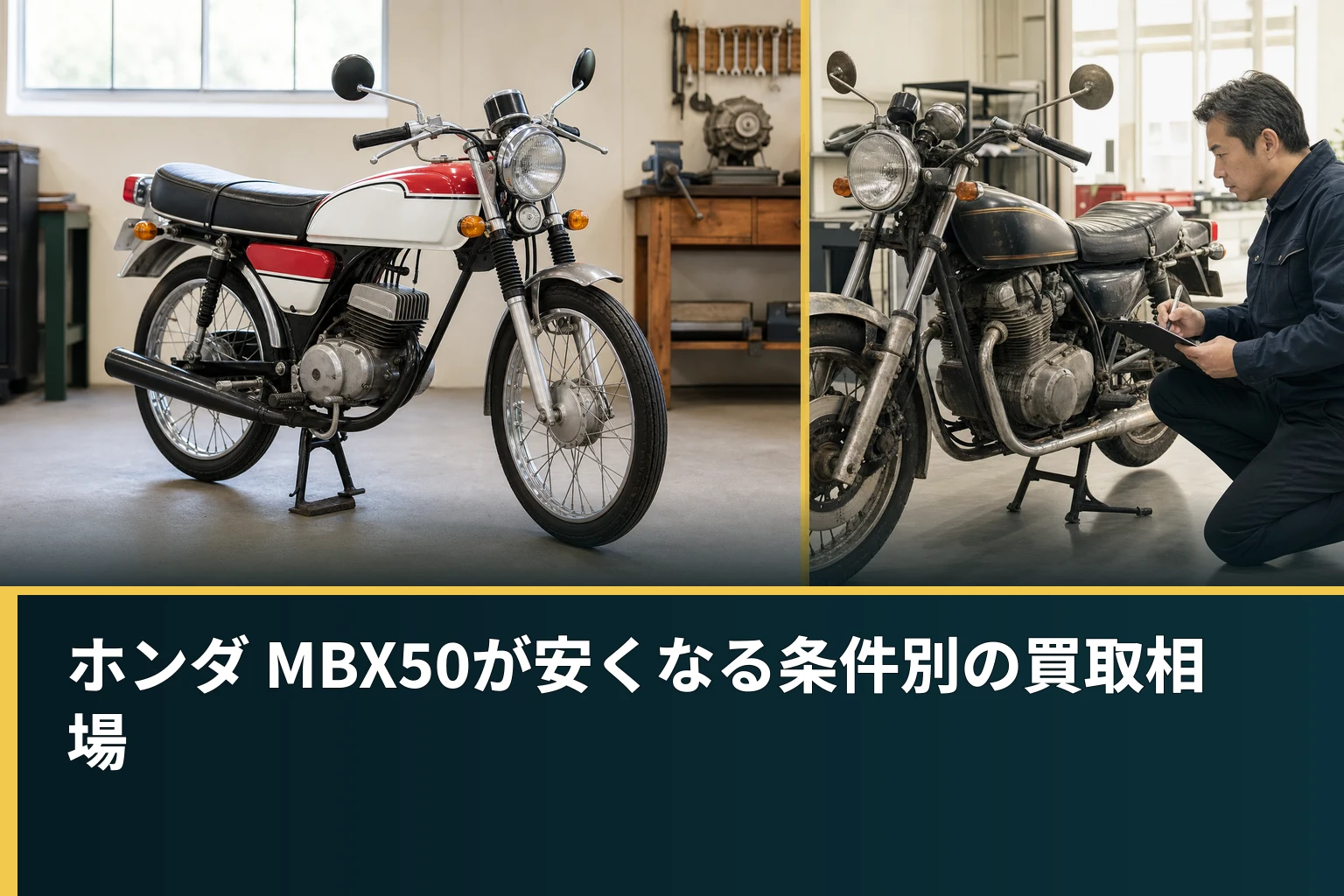 ホンダ MBX50が安くなる条件別の買取相場