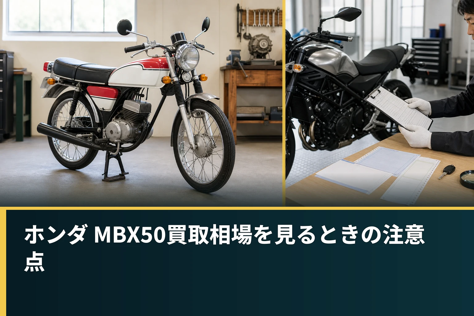 ホンダ MBX50買取相場を見るときの注意点