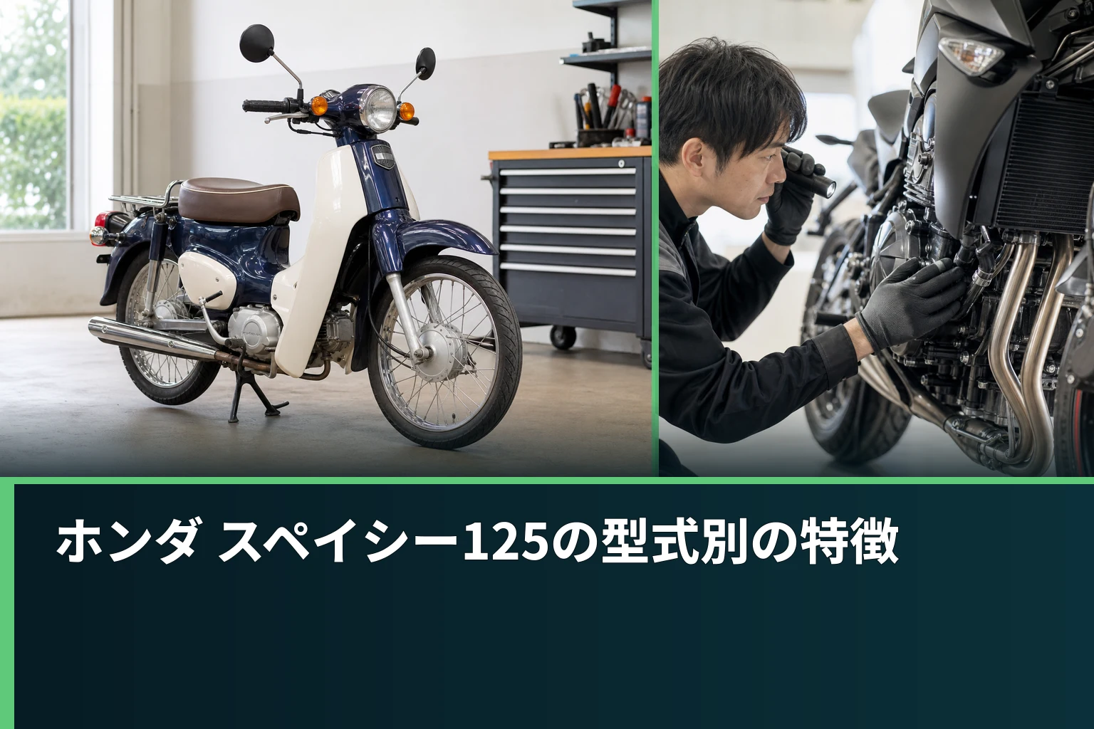 ホンダ スペイシー125の型式別の特徴